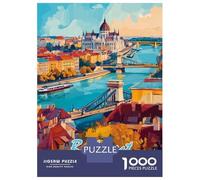 1000 Teenager Pieces Jigsaw Puzzle Budapest Cityscape Jigsaws for Adults Toy Wall Decor Precision Cutting Educational Challenge 52x38cm/1000pcs
