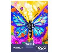 1000 Teenager Pieces Jigsaw Puzzle Butterfly on A Yellow Jigsaw for Adults Hands-on Game Improve Memory Birthday Present, Gifts, 70x50cm/1000pcs