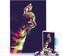 1000 teenager Pieces Jigsaw Puzzle Cat Colorful Art Educational Stress Relief Toy for is ideal as a gift for the whole family 50x70cm