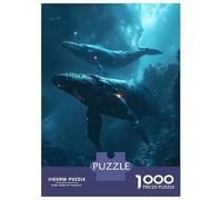 1000 Teenager Pieces Jigsaw Puzzle Celestial Whale in Galaxy Adult Jigsaw Puzzle Hands-on Game Wall Art Gifts for Friends And Family 70x50cm/1000pcs