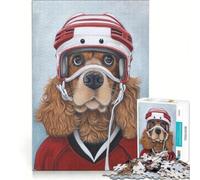 1000 Teenager Pieces Jigsaw Puzzle Charming Cocker Spaniel Decked, DIY Toys, Perfect Decoration, with Fully Interlocking Randomly Shaped Pieces 38x52cm