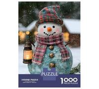 1000 Teenager Pieces Jigsaw Puzzle Charming Snowman Ornament Jigsaw for Adults Hands-on Game Improve Memory Birthday Present, Gifts, 38x26cm/1000pcs