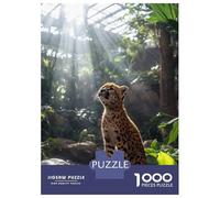 1000 Teenager Pieces Jigsaw Puzzle Cheetah Cub in Sunlit Jungle Jigsaw for Adults Hands-on Game Improve Memory Birthday Present, Gifts, 38x26cm/1000pcs