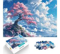 1000 teenager Pieces Jigsaw Puzzle Cherry Blossom Mountain Schwierig und herausfordernd Eltern-Kind-Interaktion50x70cm
