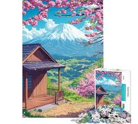 1000 Teenager Pieces Jigsaw Puzzle Cherry Blossom Retreat- Brain Intelligence Challenge Addictive Toys Fun Games Difficult Hard Great Gifts (size 38x52cm)