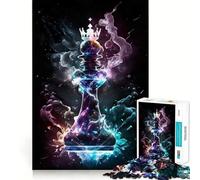 1000 Teenager Pieces Jigsaw Puzzle Chess Mystical Bishop Clean Cut Art Logic Puzzle Play Leisure Game Time Birthday Art Gift (50x75cm)