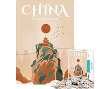 1000 Teenager Pieces Jigsaw Puzzle China Practical Game Learning Educational Toys Gifts for Women Men But Fun And Humorous (Size 75x50cm)