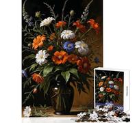 1000 Teenager Pieces Jigsaw Puzzle Classic Floral Still Life Toy Wall Decor Gift Birthday Practical Game Interesting Stress Reduction Size 38x26cm