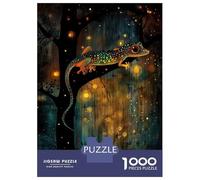 1000 Teenager Pieces Jigsaw Puzzle Colourful Gecko Jigsaw Puzzle Toy Wall Decor Difficult Challenge Gifts for Friends And Family 52x38cm/1000pcs