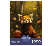 1000 Teenager Pieces Jigsaw Puzzle Contented Red Panda Adult Jigsaw Puzzle Hands-on Game Wall Art Gifts for Friends And Family 70x50cm/1000pcs