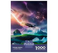 1000 Teenager Pieces Jigsaw Puzzle Cosmic Lightning Jigsaw Puzzle Hands-on Game Difficult Hard Gifts for Friends And Family 52x38cm/1000pcs