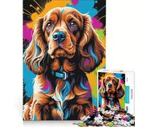 1000 Teenager Pieces Jigsaw Puzzle Cute Cocker Spaniel, Relaxing Games, Difficult Challenge, Unique Birthday And Gifts 38x52cm