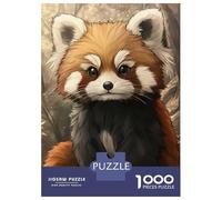 1000 Teenager Pieces Jigsaw Puzzle Cute Red Panda Illustration Adult Jigsaw Puzzle Hands-on Game Wall Art Gifts for Friends And Family 70x50cm/1000pcs