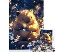 1000 Teenager Pieces Jigsaw Puzzle Cute Wombat Dreamy Artwork Little Paws Create Sweet Family Home Memories Heartwarming Idea (38x52cm)