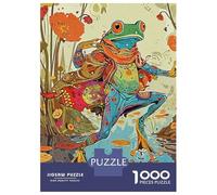 1000 Teenager Pieces Jigsaw Puzzle Dancing Frogs Jigsaw Puzzle Hands-on Game Difficult Hard Gifts for Friends And Family 52x38cm/1000pcs