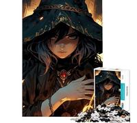 1000 Teenager Pieces Jigsaw Puzzle Dark Fantasy Anime Girl Fun Activities at Home Difficult Challenge Educational Game for Age 14+ Game (38X26cm)