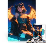 1000 teenager Pieces Jigsaw Puzzle Demon Anime Girl lustige Spiele für die ganze Familie Ein Kunstwerk52x38cm
