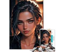 1000 Teenager Pieces Jigsaw Puzzle Digital Portrait of A Woman Challenging To Complete Learning Educational Relax Games for And 14 Years And over (50x75cm)