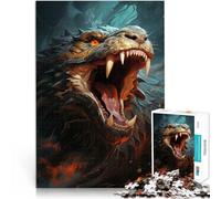 1000 teenager Pieces Jigsaw Puzzle dragon roars Interesting Stress Reduction 50x75cm is ideal as gifts for the whole family for Age 14