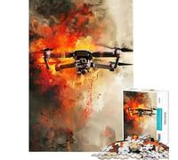 1000 Teenager Pieces Jigsaw Puzzle Drone Warfare Challenging To Complete Learning Educational Relax Games for And 14 Years And over (50x75cm)