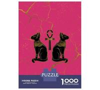 1000 Teenager Pieces Jigsaw Puzzle Egyptian Cats Ornament Jigsaw Puzzle Hands-on Game Difficult Hard Gifts for Friends And Family 38x26cm/1000pcs