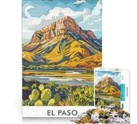 1000 Teenager Pieces Jigsaw Puzzle El Paso Mountain Landscape, Practical Game, Difficult Challenge, Artists Collection, Fine Art 50x75cm