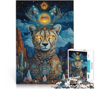 1000 teenager Pieces Jigsaw Puzzle Fantasy Cheetah Familienspiel zum Stressabbau, schwierige Herausforderung Eltern-Kind-Interaktion75x50cm
