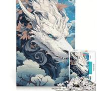 1000 Teenager Pieces Jigsaw Puzzle Fantasy Wind Fall Dragon, Practical Game, Difficult Challenge, Artists Collection, Fine Art 50x75cm