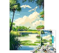 1000 Teenager Pieces Jigsaw Puzzle Florida River Landscape Help The Brain Exercise Analysis And Logic Educational Games for Ages 14 And over (38x52cm)