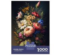 1000 Teenager Pieces Jigsaw Puzzle Flower Art Series Style 3 Jigsaws for Adults Hands-on Game Difficult Hard Great Gift for Gaming 70x50cm/1000pcs
