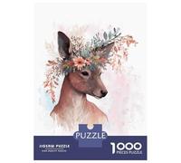 1000 Teenager Pieces Jigsaw Puzzle Flower Kangaroo Painting Jigsaw Puzzle Hands-on Game Difficult Hard Gifts for Friends And Family 38x26cm/1000pcs
