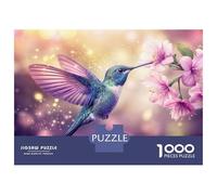 1000 Teenager Pieces Jigsaw Puzzle Flying Hummingbird Wall Art Jigsaw Puzzle Hands-on Game Difficult Hard Gifts for Friends And Family 38x26cm/1000pcs