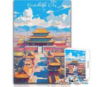 1000 Teenager Pieces Jigsaw Puzzle Forbidden City A Glimpse Unique Challenge Game Tough Challenge Gift For Birthdays Size 38x52cm