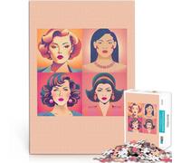 1000 teenager Pieces Jigsaw Puzzle Four Women Portraits Handgeschwindigkeitswettbewerb tolles Geschenk52x38cm