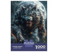 1000 Teenager Pieces Jigsaw Puzzle Full Moon Werewolf Fury Jigsaw Puzzle Hands-on Game Difficult Hard Gifts for Friends And Family 38x26cm/1000pcs