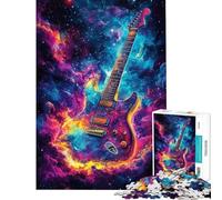 1000 Teenager Pieces Jigsaw Puzzle Galactic Guitar Glow Brain Intelligence Challenge Addictive Toys Fun Games Difficult Hard Great Gifts (size 38x52cm)
