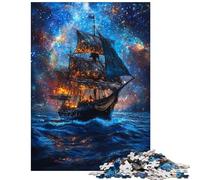 1000 Teenager Pieces Jigsaw Puzzle Galactic Sail Voyage Fun Games Difficult Challenge DIY Toys Unique Gifts for Birthday And Christmas Size 75x50cm