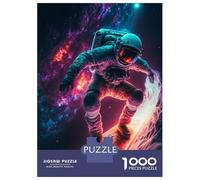 1000 Teenager Pieces Jigsaw Puzzle Galaxy Surfing Astronaut Jigsaw Puzzle Hands-on Game Difficult Hard Gifts for Friends And Family 70x50cm/1000pcs