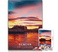 1000 Teenager Pieces Jigsaw Puzzle Geneva Unique Challenge Game Tough Challenge Gift For Birthdays Size 50x75cm