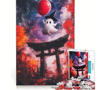 1000 Teenager Pieces Jigsaw Puzzle Ghostly Halloween in Japan, Practical Game, Pattern Assembly, Unique Gifts for Birthday And Christmas 38x26cm