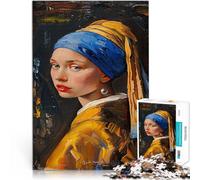 1000 teenager Pieces Jigsaw Puzzle Girl with a Pearl Earring Train your brain and hands Educational Game for Birthday, Chrismas 50x70cm
