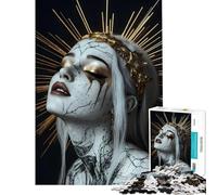 1000 Teenager Pieces Jigsaw Puzzle Golden Halo Portrait Difficult And Challenge But Fun And Humorous Toy Wall Decor Suitable for Ages 14 And Up (50X75cm)