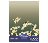 1000 Teenager Pieces Jigsaw Puzzle GOLDEN JAPANESE CRANES ORI Jigsaw Puzzle Hands-on Game Difficult Hard Gifts for Friends And Family 52x38cm/1000pcs