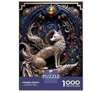 1000 Teenager Pieces Jigsaw Puzzle Golden Nine Tailed Fox Jigsaw Puzzle Hands-on Game Difficult Hard Gifts for Friends And Family 70x50cm/1000pcs