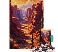 1000 Teenager Pieces Jigsaw Puzzle Golden Passage Through Red Rock Canyons Fun Games Addictive Toys to Cultivate Patience Gifts for Women Men But Fun And Humorous (Size 38x26cm)