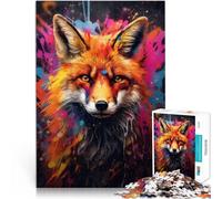 1000 teenager Pieces Jigsaw Puzzle Graffiti Splatter Fox Wall Mustermontage eignet sich ideal als Geschenk für die ganze Familie52x38cm