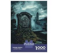 1000 Teenager Pieces Jigsaw Puzzle Graveyard with Pentagram Puzzle for Adults Anti-Stress Toys Enhance Memory Educational Challenge 70x50cm/1000pcs