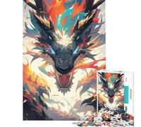 1000 Teenager Pieces Jigsaw Puzzle Greatest Dragon Anime Fun Activities at Home Difficult Challenge Educational Game for Age 14+ Game (50X75CM)