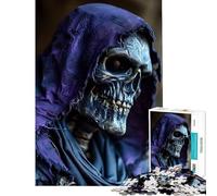 1000 Teenager Pieces Jigsaw Puzzle Grim Reaper Photorealistic Fun Activities at Home Difficult Challenge Educational Game for Age 14+ Game (50X75CM)