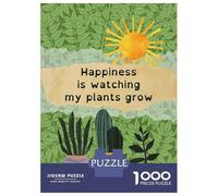 1000 Teenager Pieces Jigsaw Puzzle Happiness Is Watching My Plants Grow Jigsaw Puzzle Hands-on Game Difficult Hard Gifts for Friends And Family 38x26cm/1000pcs